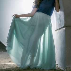 Chicwish Long Teal skirt